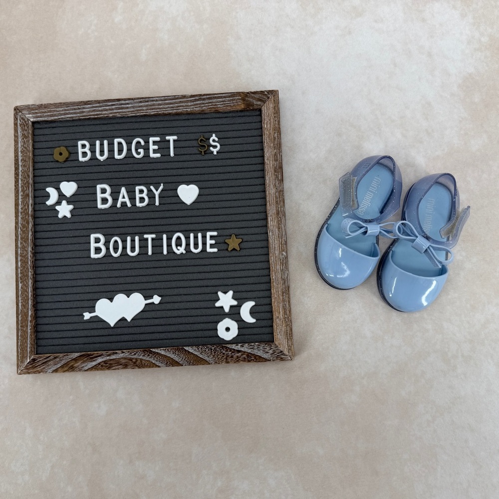 Mini Melissa Light Blue Patent Baby Mary Janes